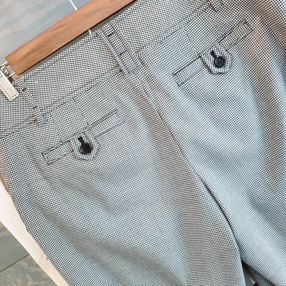 Ann Taylor Black & White Houndstooth Wide Leg Capri Pants, sz 8 - Picture 7 of 8